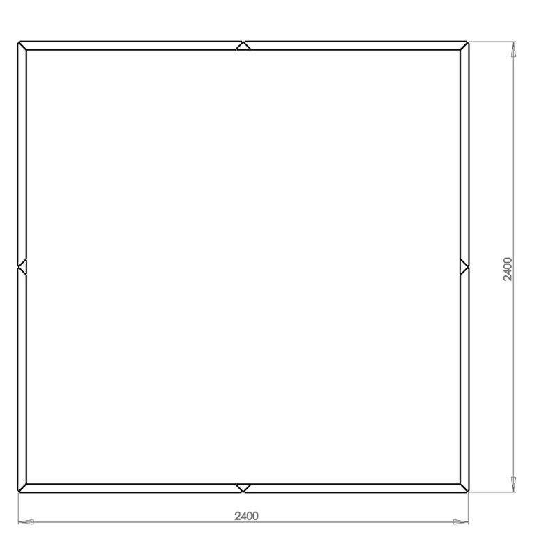 Korito za rože iz jekla corten Miami xxl 240 x 240 cm