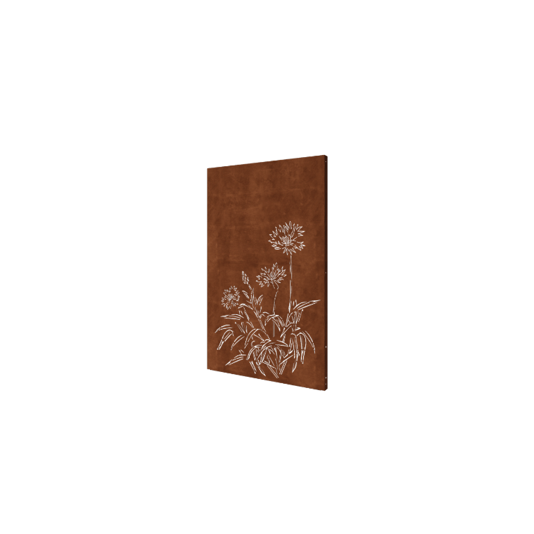 Vrtna plošča iz jekla corten modri glavinec 120 x 6 x 190 cm