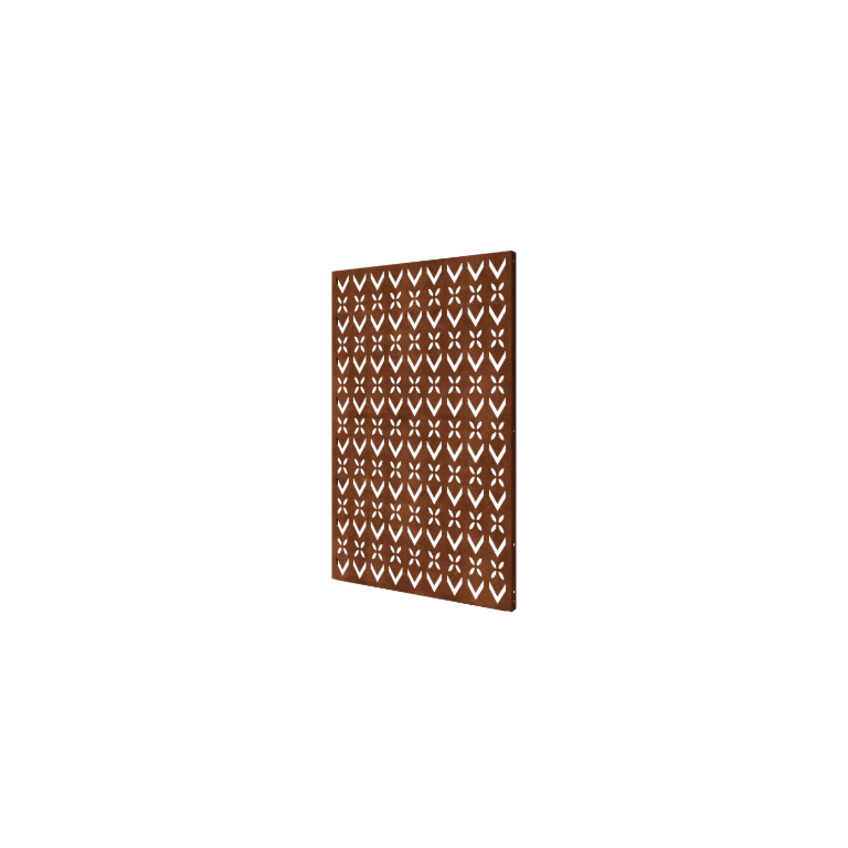 Corten jekleni panel - Strešni motiv 1 - 120 x 6 x 190 cm