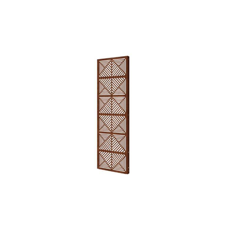 Vrtna plošča iz jekla corten črte sestava 1 60 x 6 x 190 cm