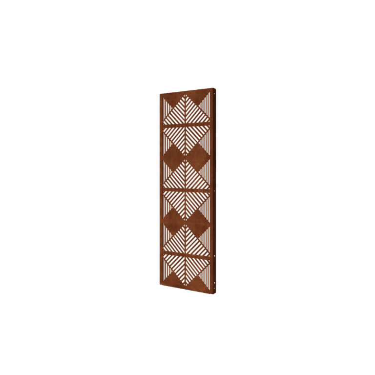 Vrtna plošča iz jekla corten črte sestava 3 60 x 6 x 190 cm