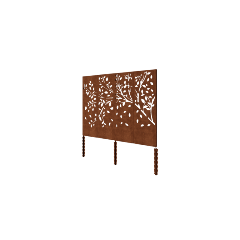 Celoten komplet kortinskega jekla panelno drevo 240 x 6 x 190 cm