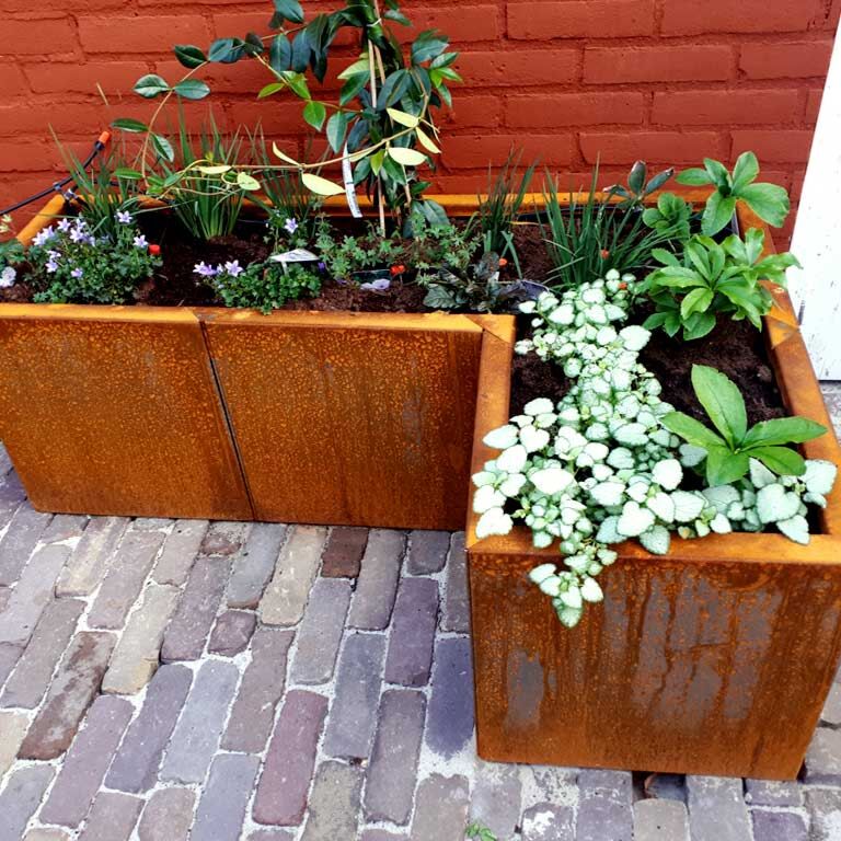 Korito za rože iz jekla corten Kansas 40