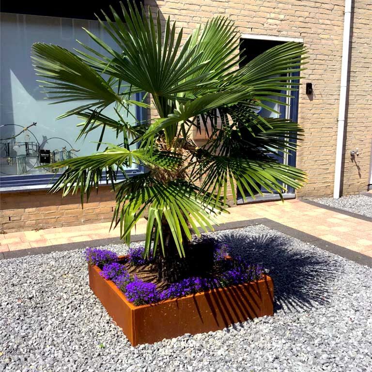 Korito za rože iz jekla corten Miami 100 x 100 cm