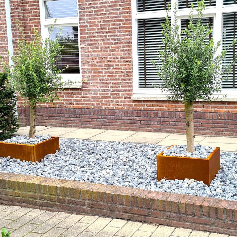 Korito za rože iz jekla corten Miami 60 x 60 cm