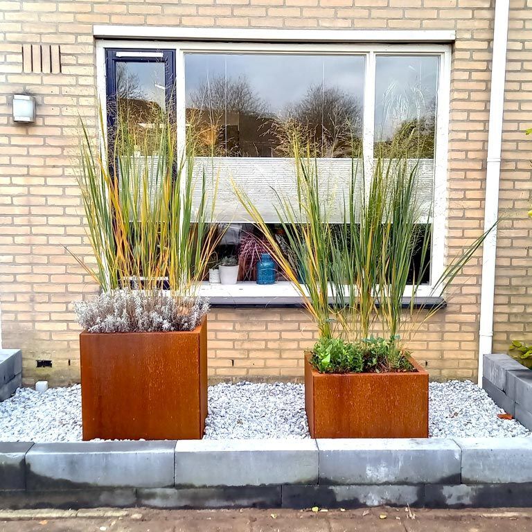 Korito za rože iz jekla corten Miami 60 x 60 cm