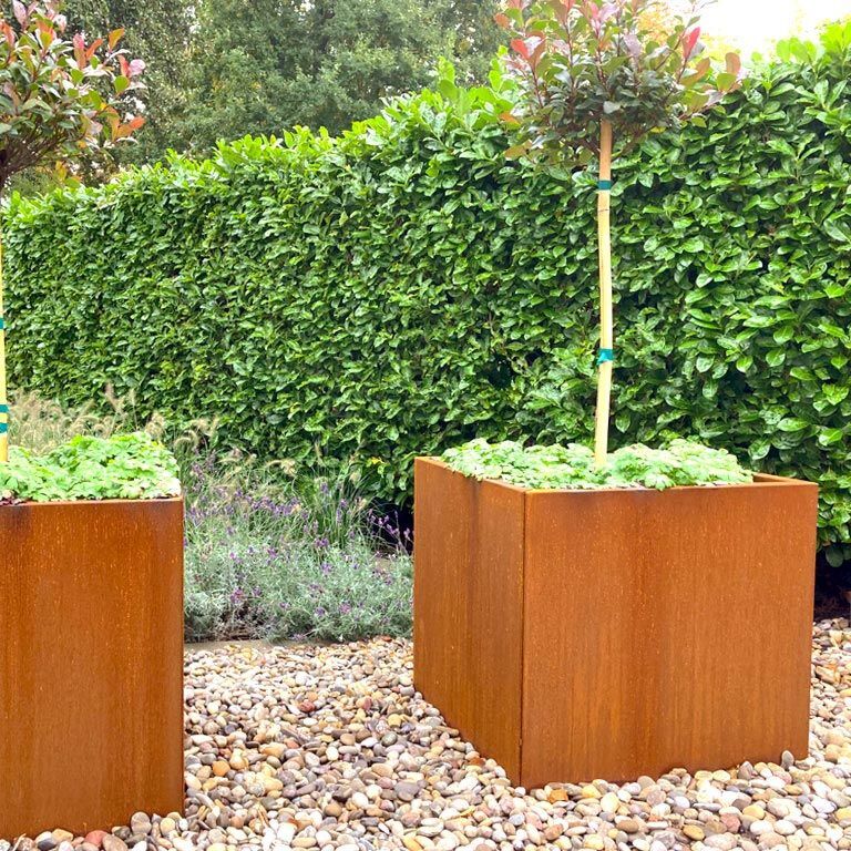Korito za rože iz jekla corten Miami 70 x 70 cm