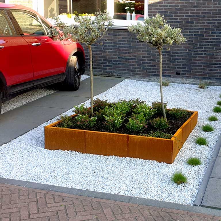 Korito za rože iz jekla corten Miami xxl 150 x 150 cm
