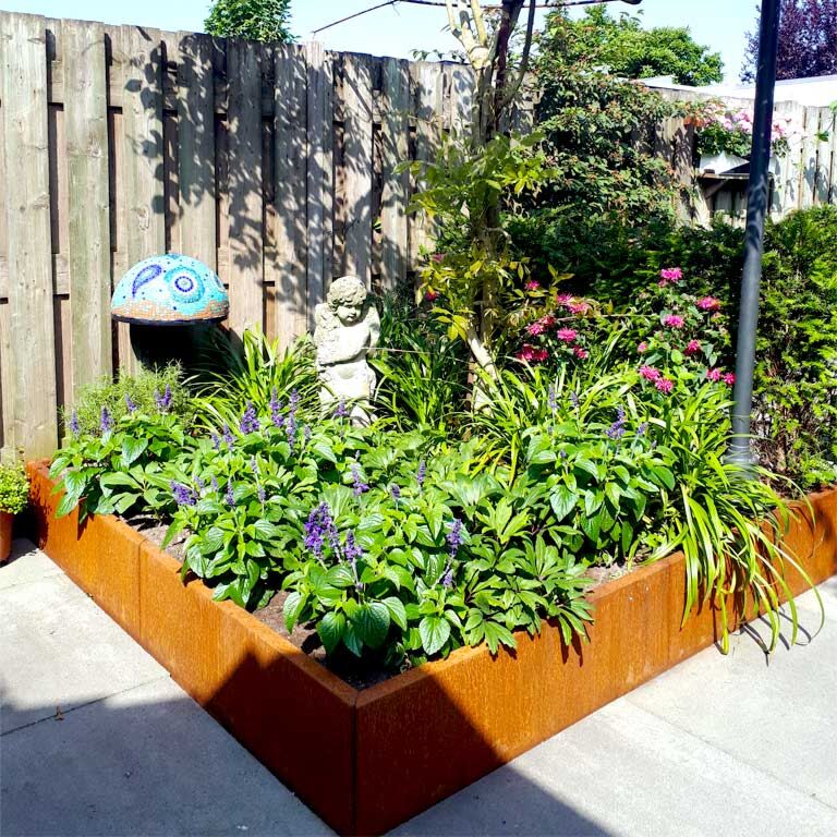 Korito za rože iz jekla corten Miami xxl 180 x 180 cm