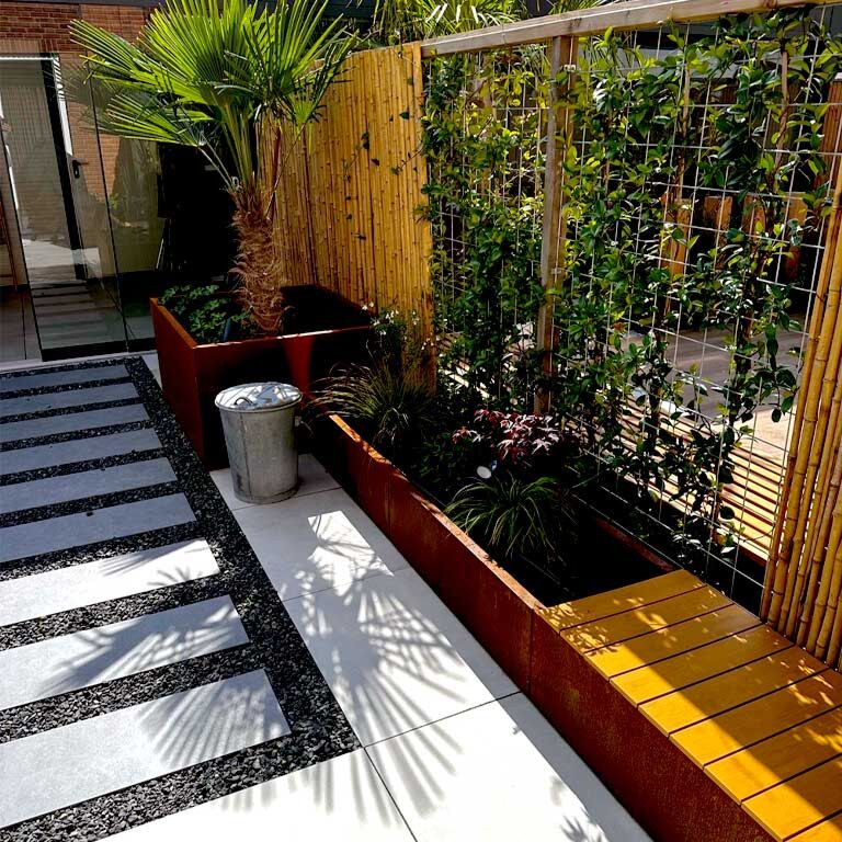 Korito za rože iz jekla corten Texas xxl 500 x 50 cm