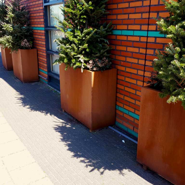 Korito za rože iz jekla corten Teksas 30 x 100 cm