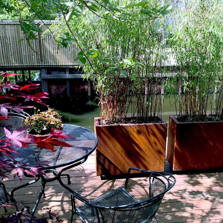 Korito za rože iz jekla corten Texas 30 x 80 cm