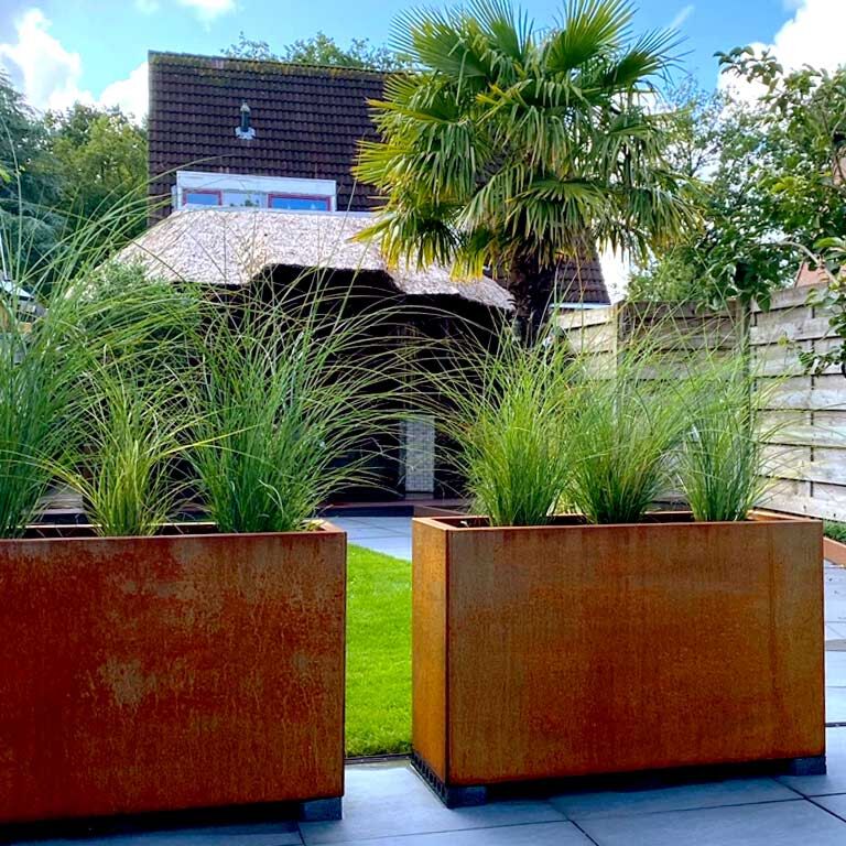 Korito za rože iz jekla corten Texas 40 x 100 cm
