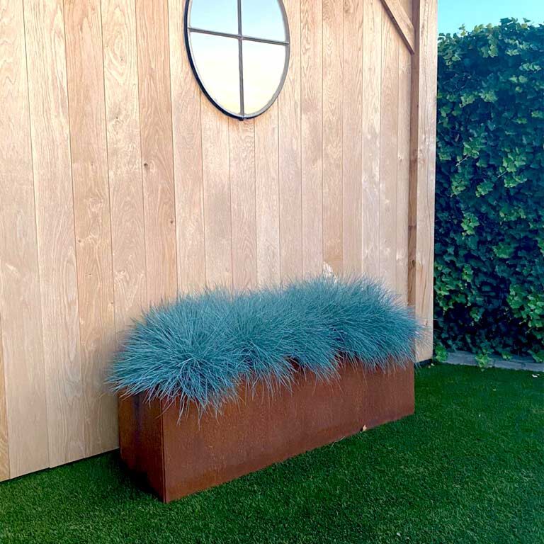 Korito za rože iz jekla corten Texas 40 x 120 cm