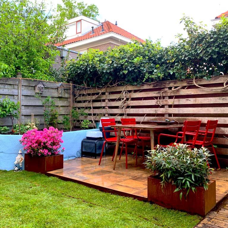 Korito za rože iz jekla corten Teksas 40 x 60 cm