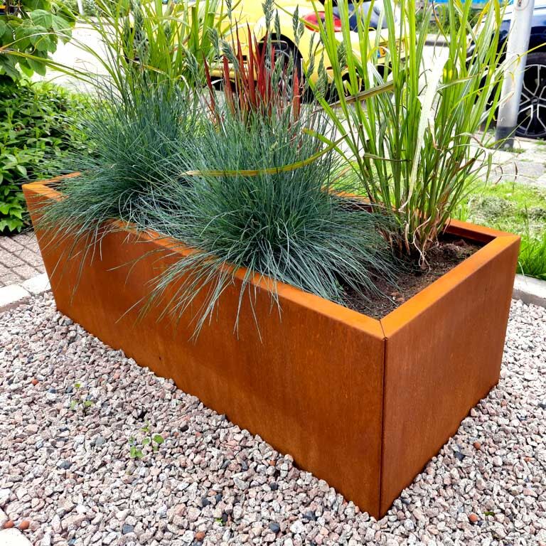 Korito za rože iz jekla corten Teksas 50 x 120 cm