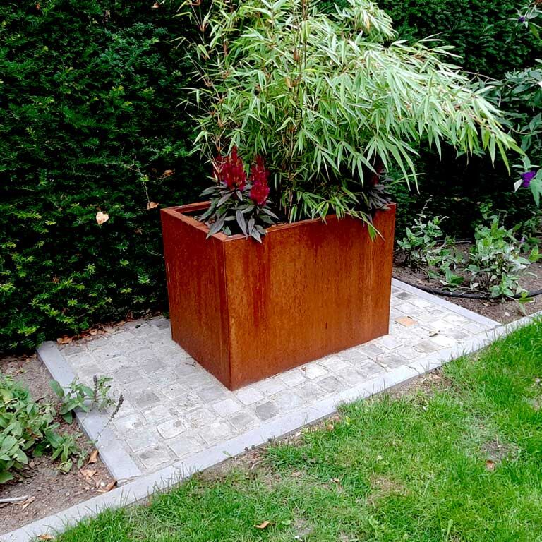 Korito za rože iz jekla corten Texas 50 x 80 cm
