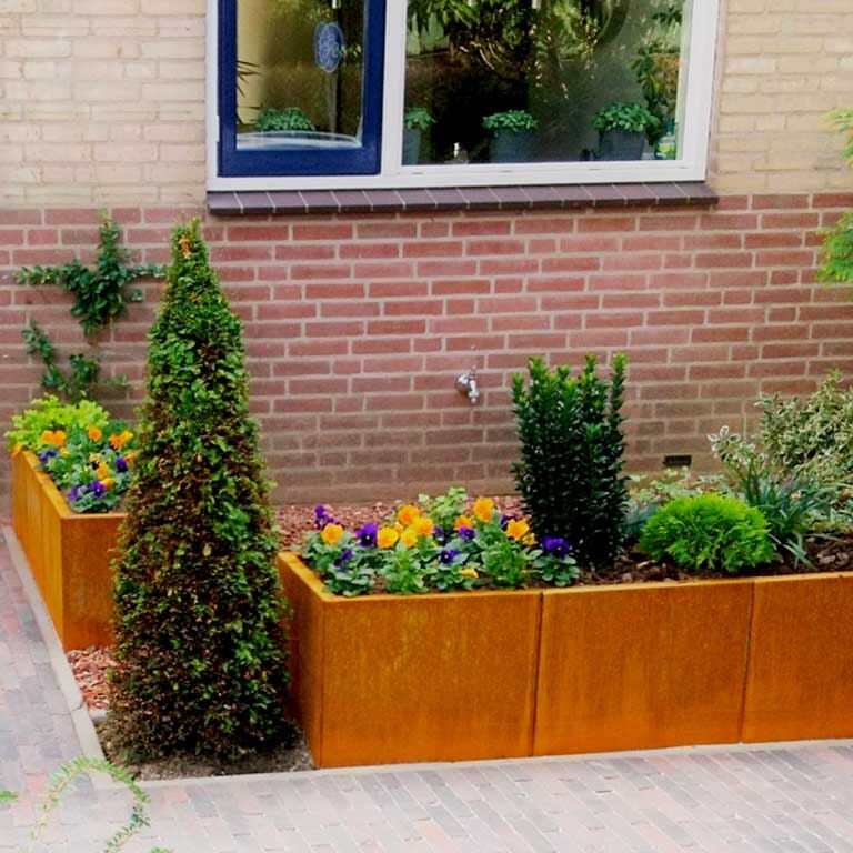 Korito za rože iz jekla corten Texas xxl 150 x 50 cm
