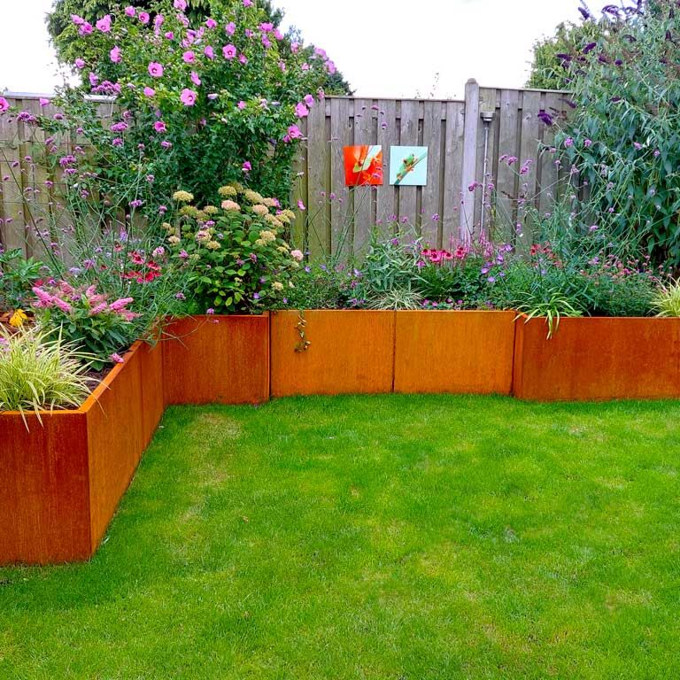 Korito za rože iz jekla corten Texas xxl 160 x 100 cm