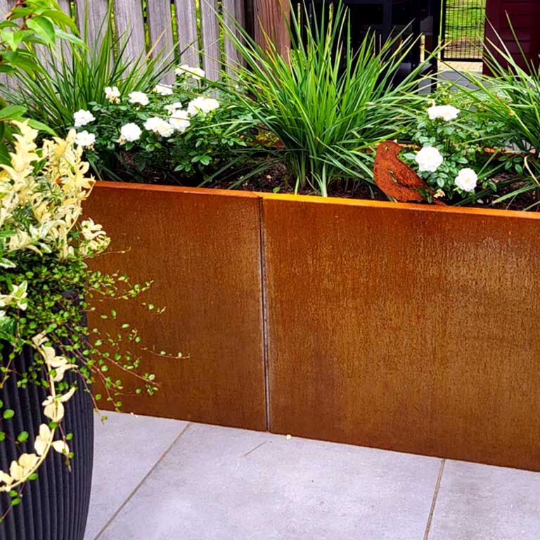 Korito za rože iz jekla corten Texas xxl 160 x 60 cm