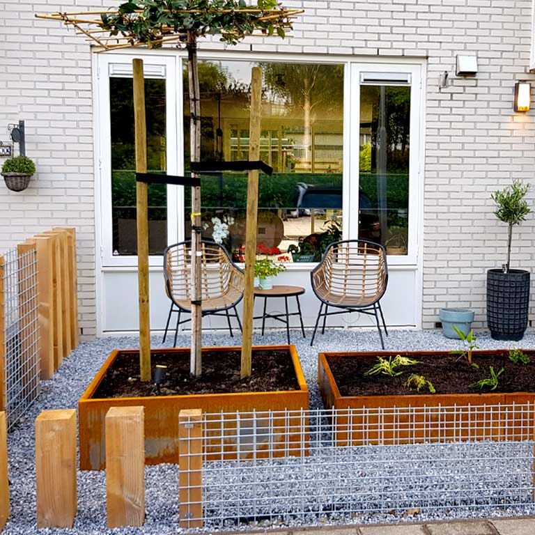 Korito za rože iz jekla corten Texas xxl 160 x 120 cm