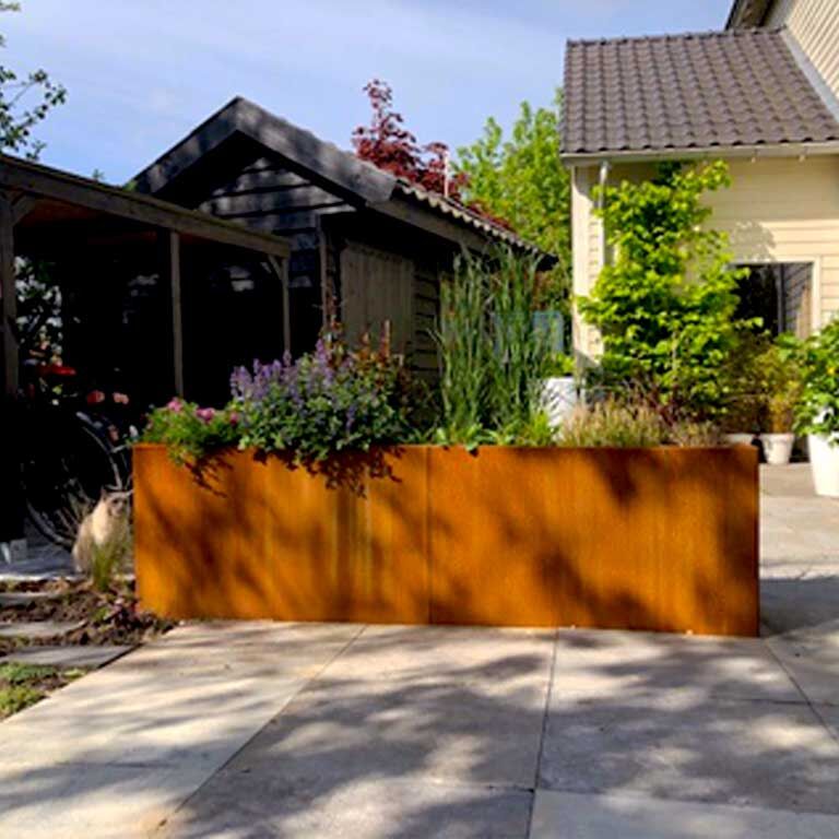 Korito za rože iz jekla corten Texas xxl 200 x 50 cm