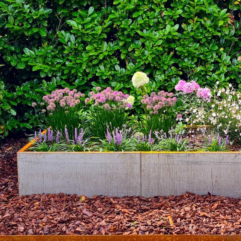 Korito za rože iz jekla corten Texas xxl 320 x 120 cm
