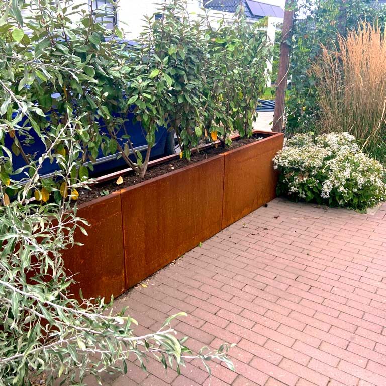 Korito za rože iz jekla corten Texas xxl 320 x 30 cm