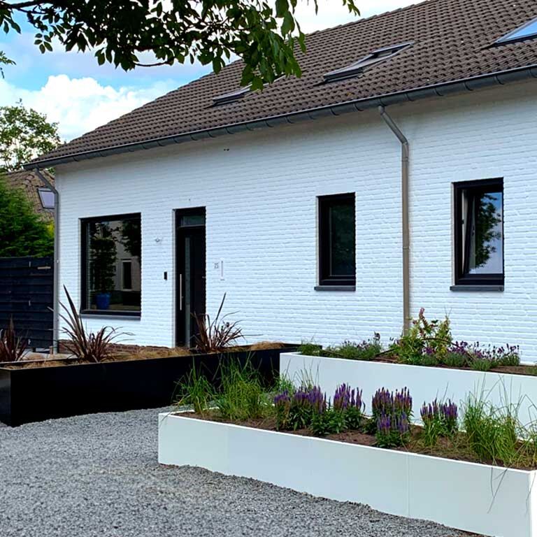 Korito za rože iz prašno barvanega jekla Texas xxl 500 x 50 cm