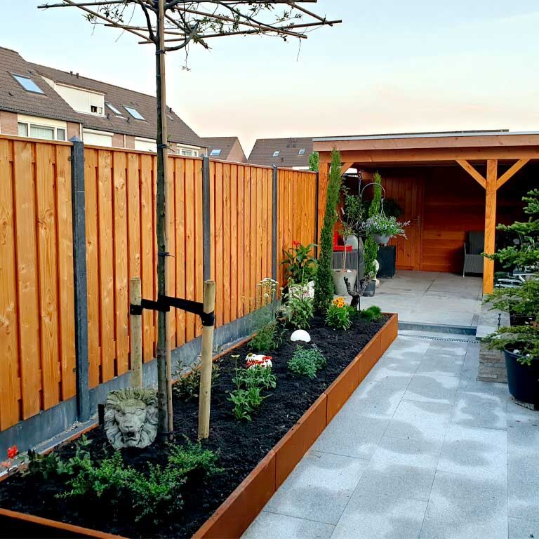 Korito za rože iz jekla corten Texas xxl 500 x 120 cm