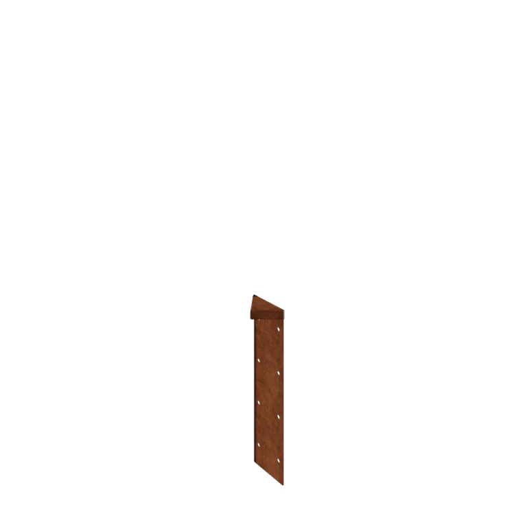 Corten jekleno korito za rože - Kotni kos 180° - 40 cm