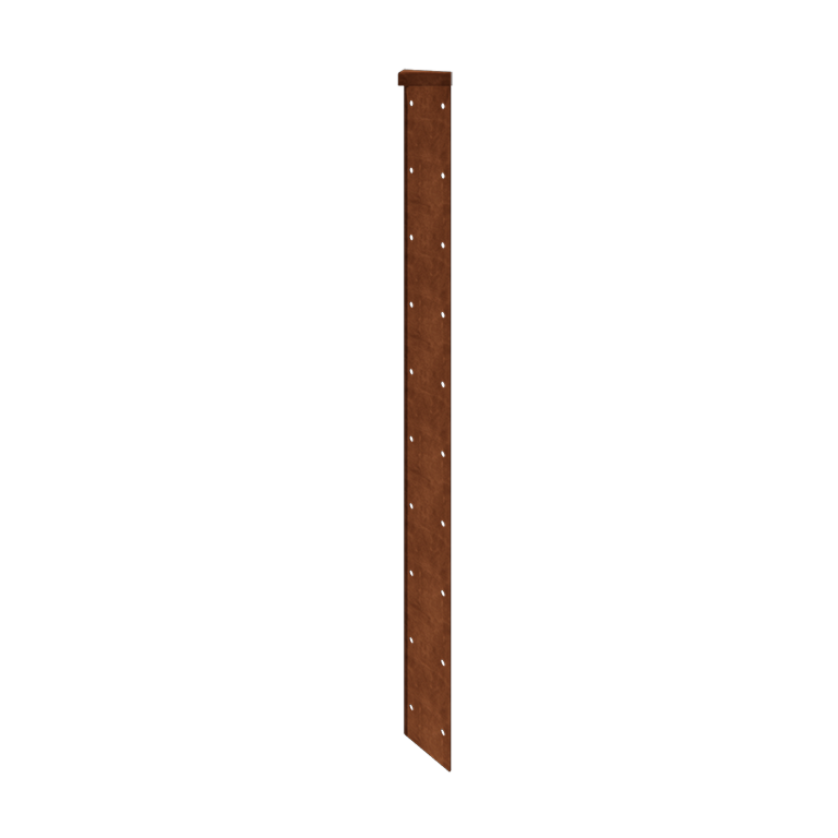 Corten jekleno korito za rože - Kotni kos 180° - 70 cm