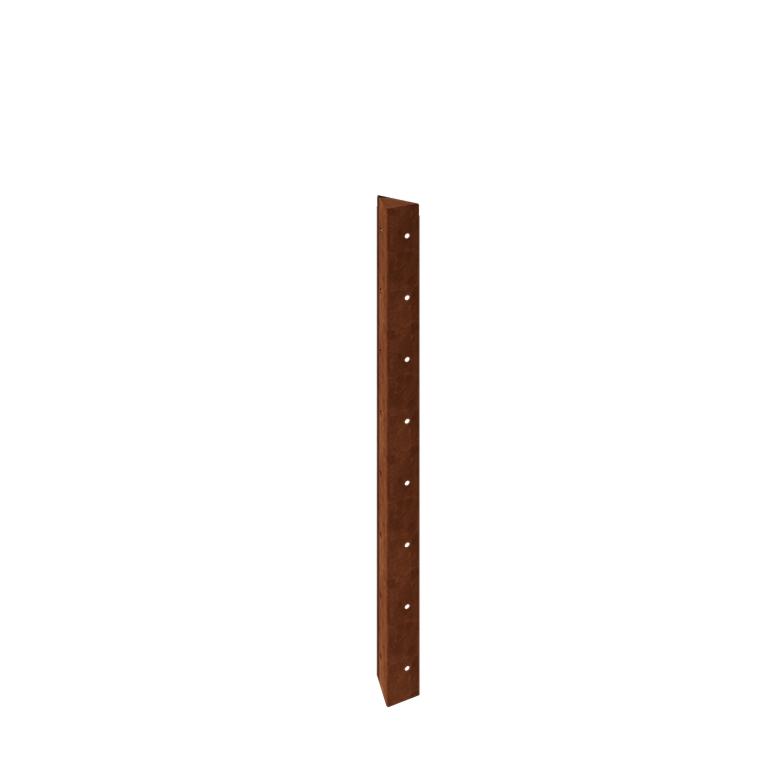 Corten jekleno korito za rože - Kotni kos 90° - 80 cm