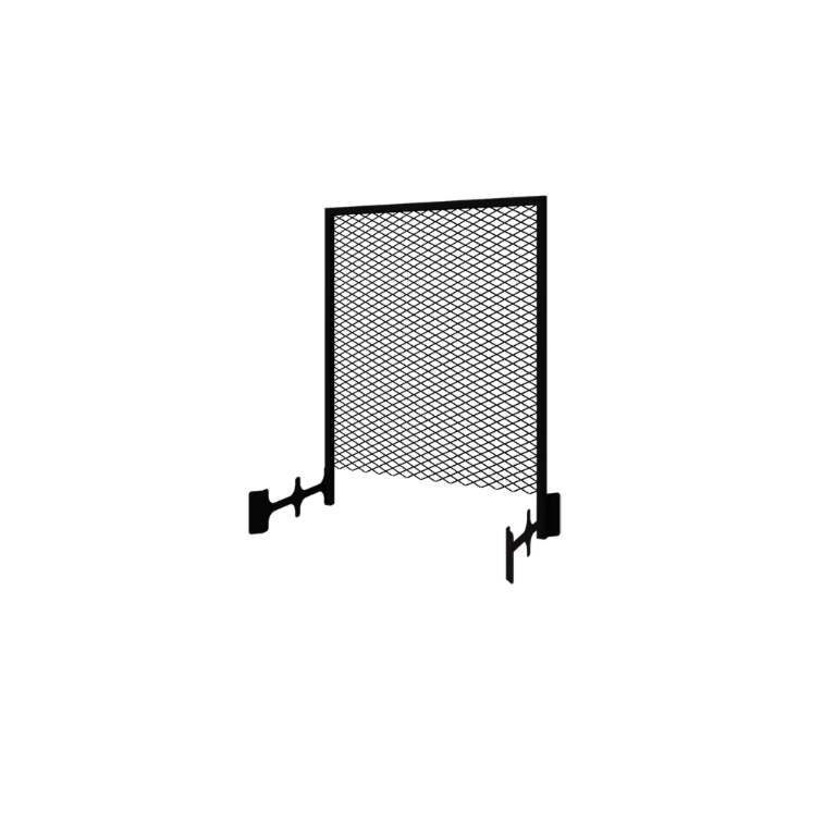 Jeklena opora za plezalke - 90 x 3 x 117,5 cm - RAL9005 mat (črna) - Za korito za rože 50 cm