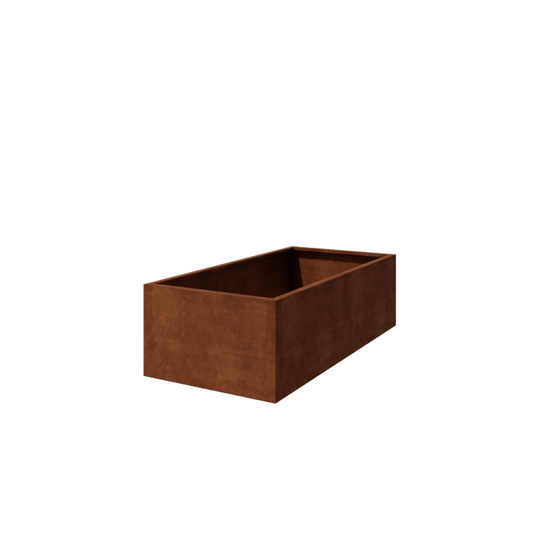 Varjeno korito za rože iz jekla corten Montana 200 x 100 x 60 cm