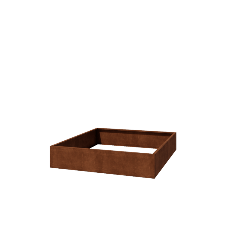 Varjeno korito za rože iz jekla corten Montana 200 x 200 x 40 cm