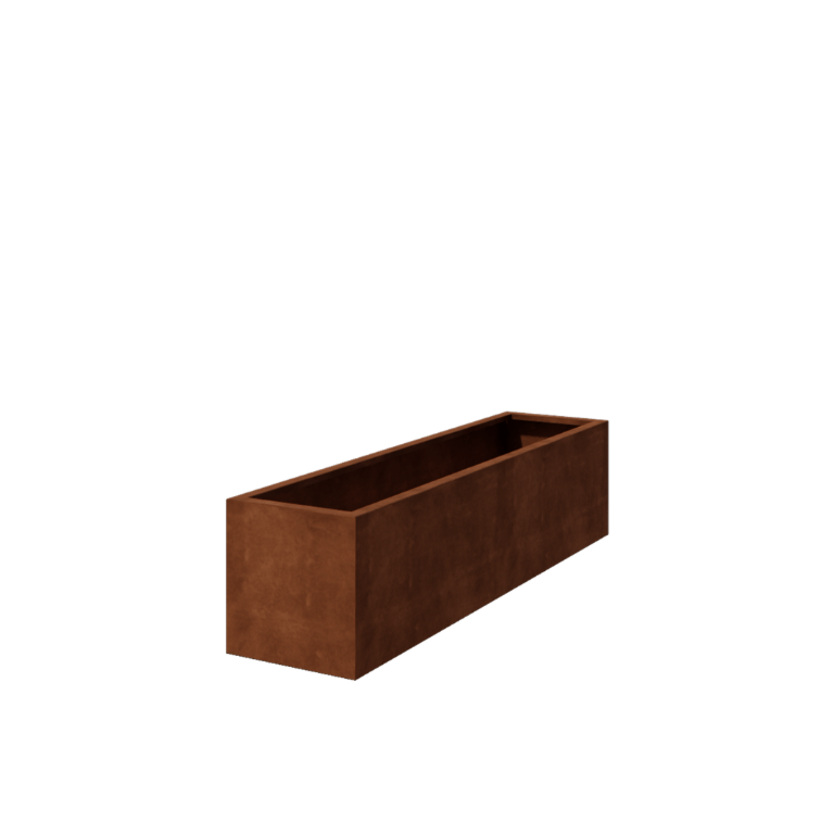 Varjeno korito za rože iz jekla corten Montana 200 x 50 x 50 cm