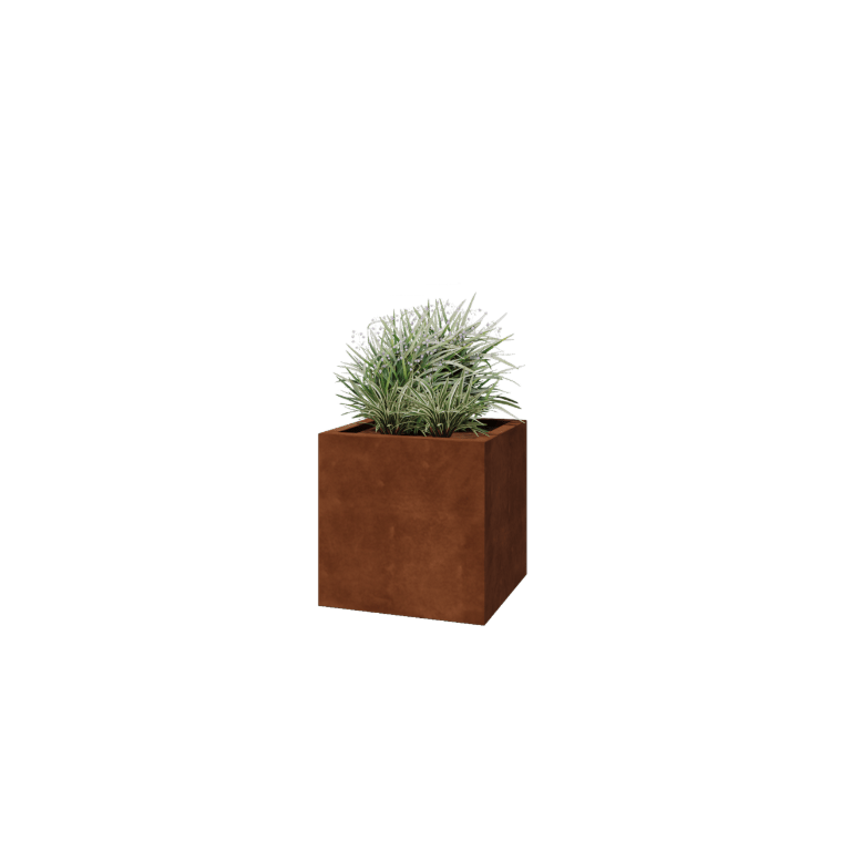 Varjeno korito za rože iz jekla corten Montana 60 x 60 x 60 cm