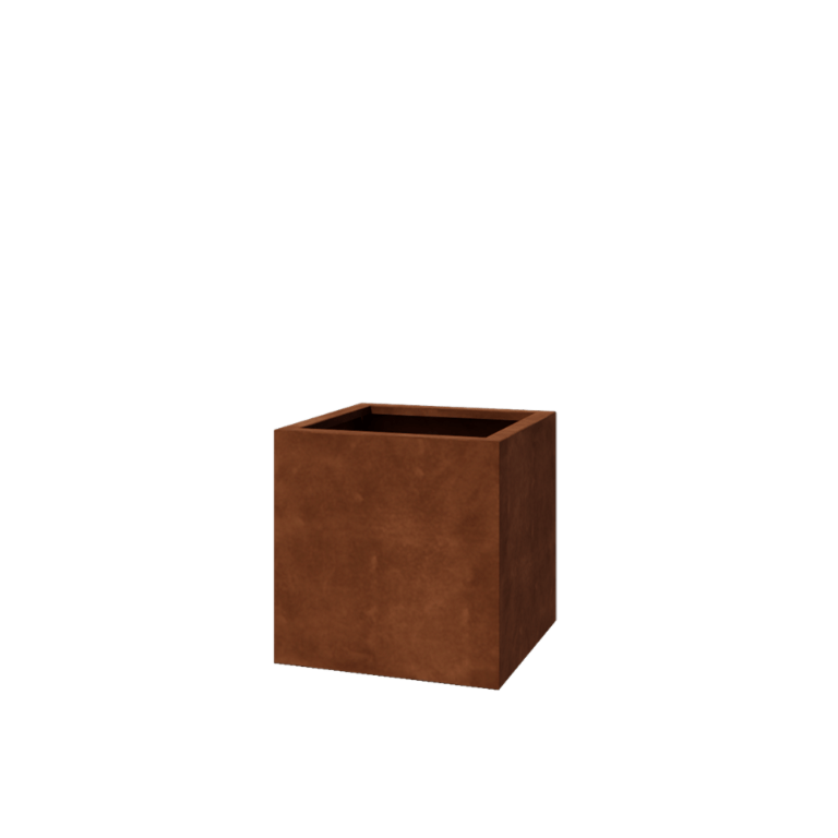 Varjeno korito za rože iz jekla corten Montana 60 x 60 x 60 cm