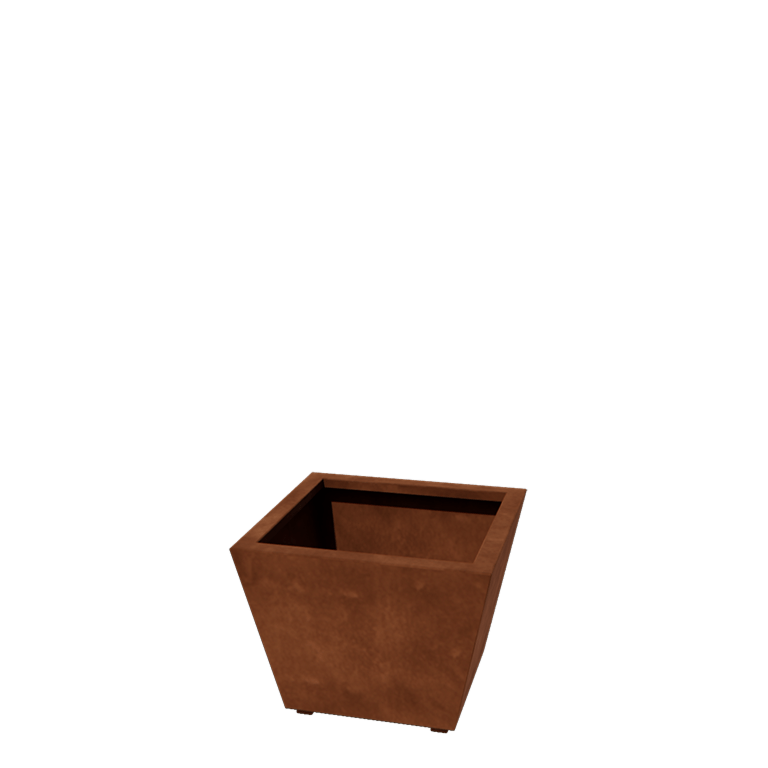 Varjeno korito za rože iz jekla corten Stožec 60 x 60 x 40 cm