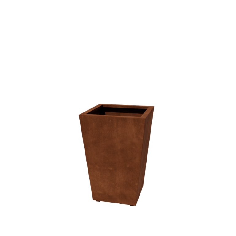 Corten jekleno korito za rože - Stožec - 60 x 60 x 81,5 cm - Varjeno - Z dnoploščo