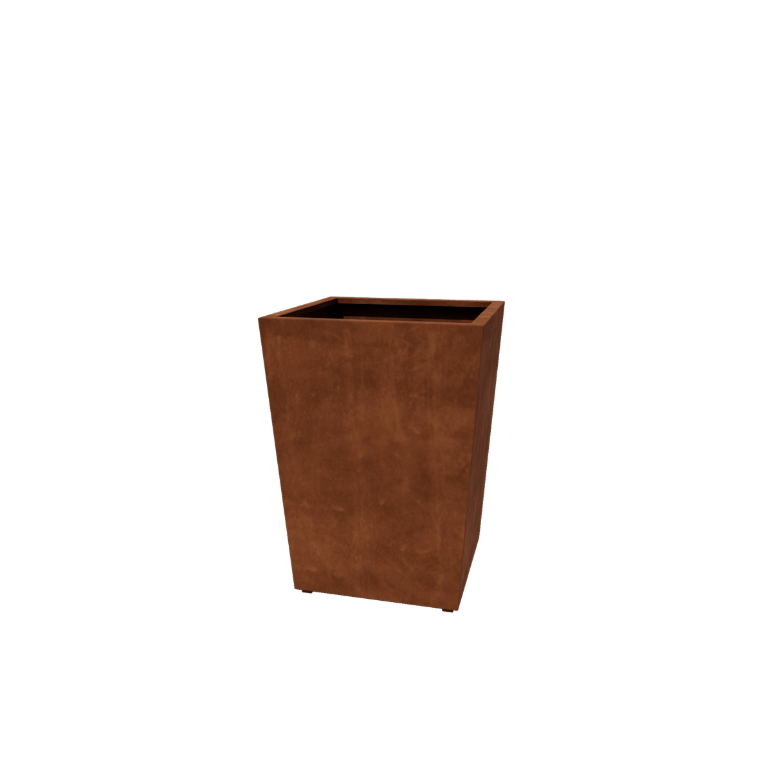 Varjeno korito za rože iz jekla corten Stožec 80 x 80 x 100 cm
