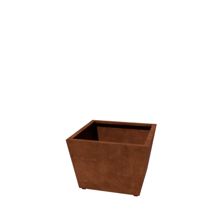 Varjeno korito za rože iz jekla corten Stožec 80 x 80 x 50 cm
