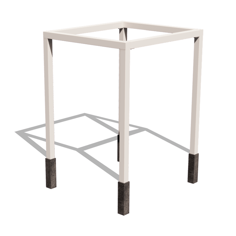 Pergola iz prašno barvanega jekla nastavitev kvadrat 224 x 200 cm