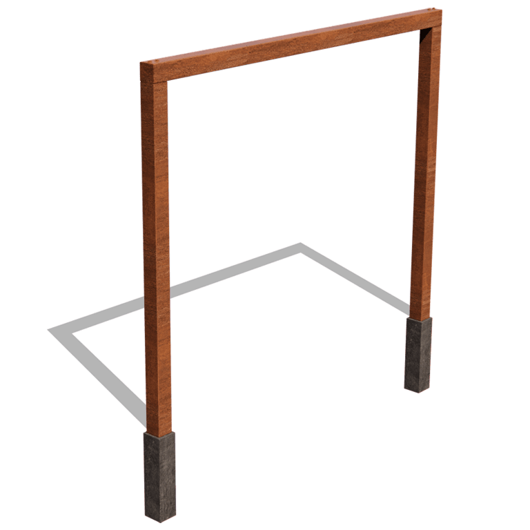 Pergola iz jekla corten ravno 300 cm