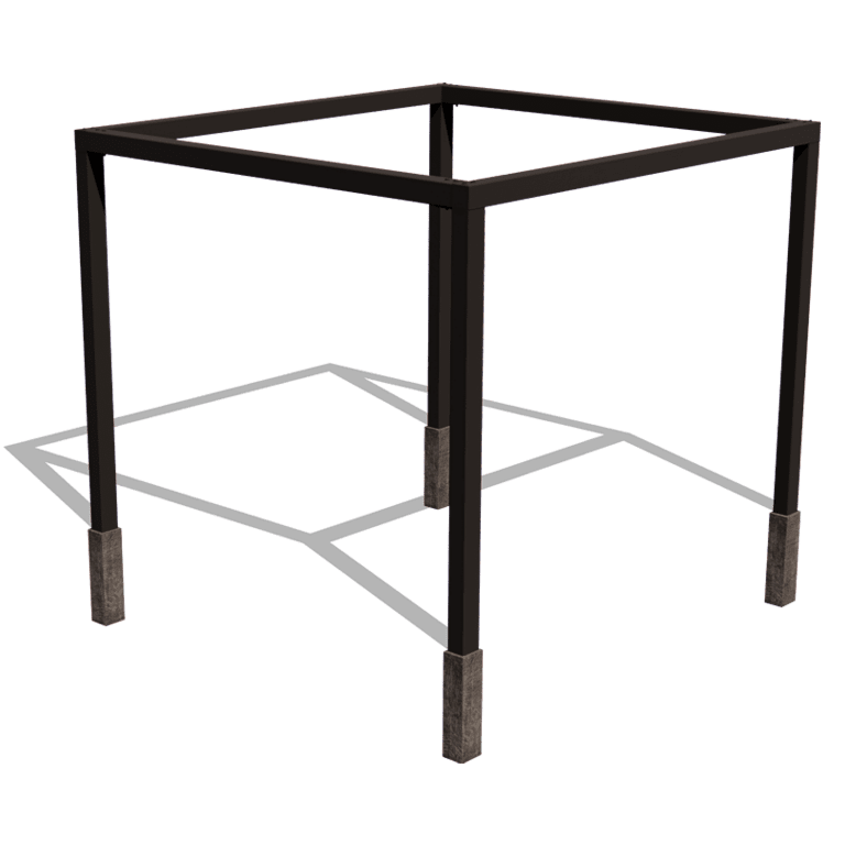Pergola iz prašno barvanega jekla nastavitev kvadrat 324 x 300 cm
