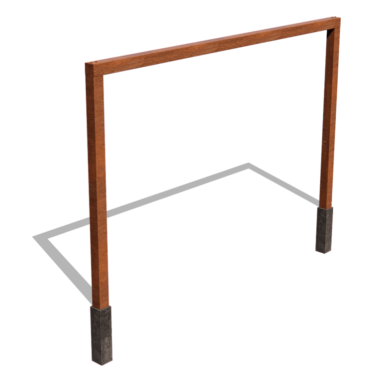 Pergola iz jekla corten ravno 400 cm