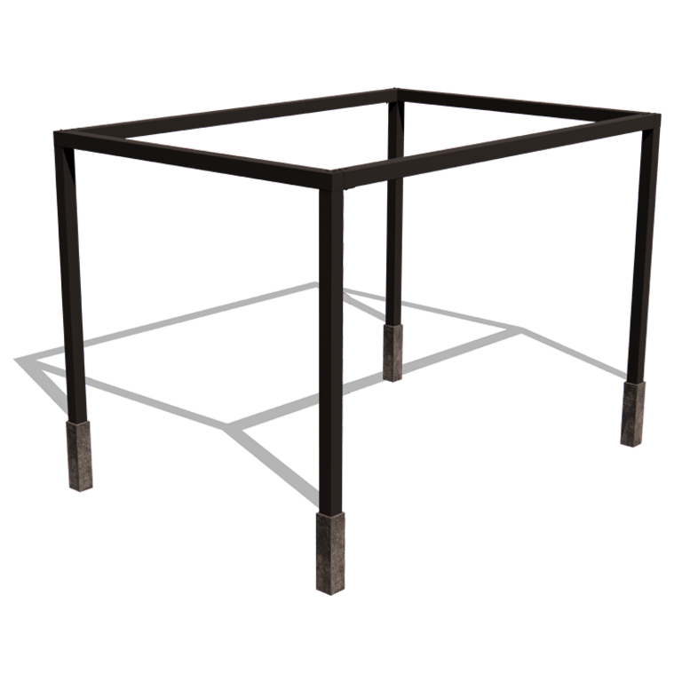 Pergola iz prašno barvanega jekla nastavitev kvadrat 424 x 300 cm
