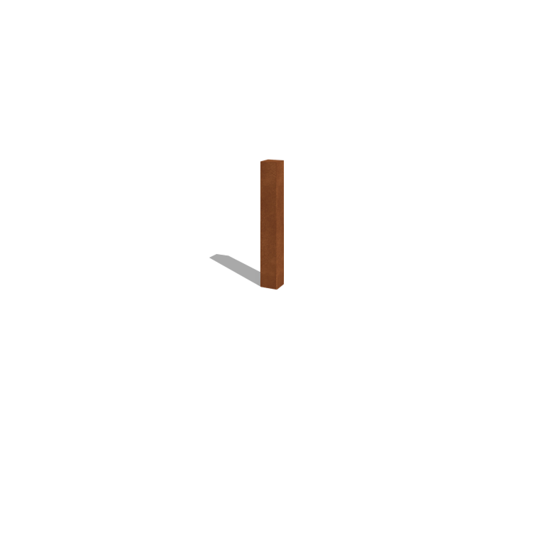 Ograjni steber iz jekla corten 80 cm