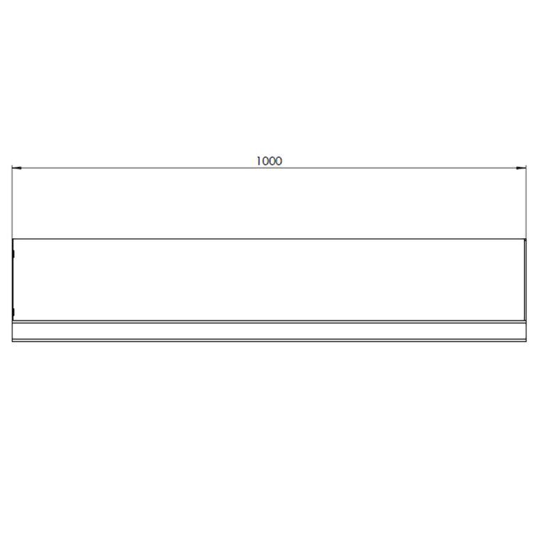 Škarpa iz jekla corten ravno 100 cm (višina 50 cm)